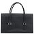 Bolsa de mão BURBERRY em couro preto e prata Auth 204238 - vista 2
