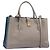 Borsa a mano Miu Miu in pelle 2way Grigio Oro Auth 204830A Marrone D'oro
