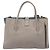 Borsa a mano Miu Miu in pelle 2way Grigio Oro Auth 204830A Marrone D'oro - vista 2