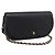 Borsa a tracolla con catena Bally in pelle nera e tono oro Auth BA16160A Nero
