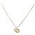 Collana Christian Dior Strass Metallo Tono Oro Auth ka6383