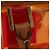 Borsa a mano LOEWE Anagram Americana 28 in vinile Orange Gold Auth 206052V D'oro Arancione - vista 10