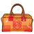 Borsa a mano LOEWE Anagram Americana 28 in vinile Orange Gold Auth 206052V D'oro Arancione - vista 13