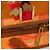 Borsa a mano LOEWE Anagram Americana 28 in vinile Orange Gold Auth 206052V D'oro Arancione - vista 7