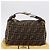 Bolsa de Mão Vanity FENDI Zucca Canvas Preta Castanha Auth 206127V Marrom Preto - vista 12