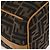 Bolsa de Mão Vanity FENDI Zucca Canvas Preta Castanha Auth 206127V Marrom Preto - vista 15
