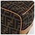 Bolsa de Mão Vanity FENDI Zucca Canvas Preta Castanha Auth 206127V Marrom Preto - vista 16