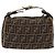 Bolsa de Mão Vanity FENDI Zucca Canvas Preta Castanha Auth 206127V Marrom Preto - vista 2