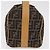 Bolsa de Mão Vanity FENDI Zucca Canvas Preta Castanha Auth 206127V Marrom Preto - vista 5