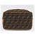 Bolsa de Mão Vanity FENDI Zucca Canvas Preta Castanha Auth 206127V Marrom Preto - vista 7