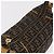Bolsa de Mão Vanity FENDI Zucca Canvas Preta Castanha Auth 206127V Marrom Preto - vista 8