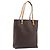 Céline Bolso de mano CELINE Macadam Canvas PVC Leather Brown Gold Auth ep16155 Castaño Dorado