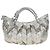 Bolso de mano Miu Miu de cuero 2way Silver Auth 204825A Plata - vista 13