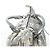 Bolso de mano Miu Miu de cuero 2way Silver Auth 204825A Plata - vista 15