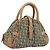 Borsa Double Saddle Christian Dior Trotter Canvas Khaki Gold Tone Auth mr2931 Cachi