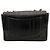 Chanel Classic Flap Handtasche aus schwarzem Leder - Ansicht 2