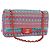 Borsa a catena CHANEL Matelasse 25 Tweed Rosa Blu Chiaro CC Auth yk20942SM