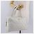 Bolsa CHANEL Wild Stitch em couro branco com detalhes dourados CC Auth mr2972 - vista 30