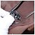 Hermès HERMES Her Line Tote PM Tote Bag Canvas Brown Silver Auth bs37214 Braun Silber - Ansicht 12