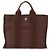 Hermès HERMES Her Line Tote PM Tote Bag Canvas Brown Silver Auth bs37214 Braun Silber - Ansicht 13