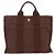 Hermès HERMES Her Line Tote PM Tote Bag Canvas Brown Silver Auth bs37214 Braun Silber - Ansicht 2
