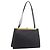 Céline CELINE Soft Clasp Medium Shoulder Bag Leather Black Gold Tone Auth mr3051SM Schwarz