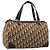 Borsa a mano Christian Dior Trotter Canvas Marrone Tono Oro Auth gh2402