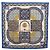 Hermès HERMES Carre90 Seidentuch "CIELS BYZANTINS" Blau Auth 204698M
