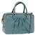 Borsa Miu Miu Vitellolux Matelasse in pelle 2way Blu Turchese Oro Auth 206286M D'oro