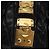 Bolsa de mão Miu Miu em couro preto e dourado Auth mr3040A - vista 18