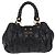 Bolsa de mão Miu Miu em couro preto e dourado Auth mr3040A - vista 2