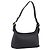 Bolsa de Ombro Coach em Couro Preta e Dourada Auth ar14294A Preto Dourado