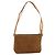 Céline Bolsa de Ombro CELINE C Macadam Canvas Suede Brown Gold Auth 201247 Marrom Dourado