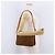 Céline Bolsa de Ombro CELINE C Macadam Canvas Suede Brown Gold Auth 201247 Marrom Dourado - vista 32