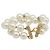 Pulseira de pérolas CHANEL metal Gold CC Auth bs37428 Dourado