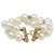 Pulseira de pérolas CHANEL metal Gold CC Auth bs37428 Dourado - vista 13