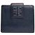 Vintage Givenchy 4G Logo Grained Leather Bifold Wallet Late 1970s Navy Navy blue