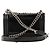 CHANEL - Borsa a tracolla mini Chanel Boy in pelle liscia nera Nero - vista 3