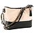 CHANEL - Borsa a tracolla Gabrielle Large in pelle stropicciata beige e pelle liscia nera - vista 2