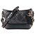 CHANEL - Borsa a tracolla Gabrielle mini in pelle stropicciata nera iridescente Nero