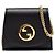 Borsa a tracolla Blondie Gucci Medium in pelle di vitello nera con catena Nero