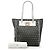 Borsa Tote Fendi Zucchino Canvas Nera Nero - vista 7