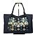 Vintage Givenchy Pailletten-Baumwoll-Tote Ende der 1990er Dunkelblau Marineblau