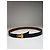 Cintura in pelle Vintage Givenchy Logo 4G c. fine anni '70 Nero Oro - vista 6