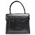 Vintage Givenchy strukturierte Lederhandtasche mit oberem Griff Ende der 1990er Jahre Schwarz