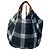 Comme Des Garcons Tote bag vintage Comme des Garçons in lino a quadri verde blu