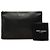 Autre Marque Clutch in pelle con zip Saint Laurent nera Nero - vista 7