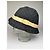Sombrero Bucket Vintage Gucci GG Monogram Canvas Finales de los 90 Negro Beige