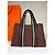 Tote Vintage Hermès Troca Canvas Fine anni '90 Brown / 1, 2, 3, 6 Marrone - vista 7