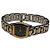 Vintage Givenchy 4G Logo Quarz-Armbanduhr ca. Ende der 1980er Silver Gold Schwarz